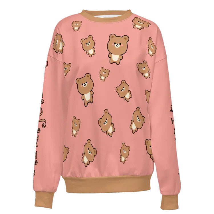 Fuwafuwa Bear Relaxed Fit Crewneck Sweatshirt-Super Heavy 375g