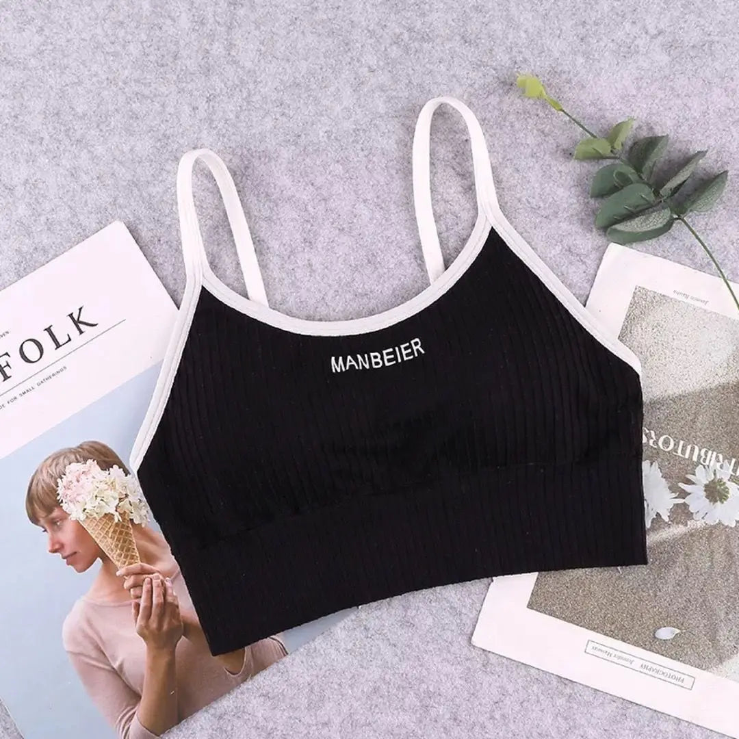 Women's Cotton Sports Bra – Soft Tube Crop Top for Gym, Yoga, or Daily Wear | Comfortable & Breathable Underwear
