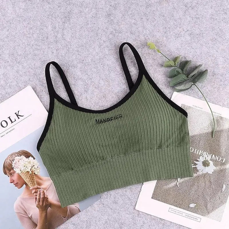 Women's Cotton Sports Bra – Soft Tube Crop Top for Gym, Yoga, or Daily Wear | Comfortable & Breathable Underwear
