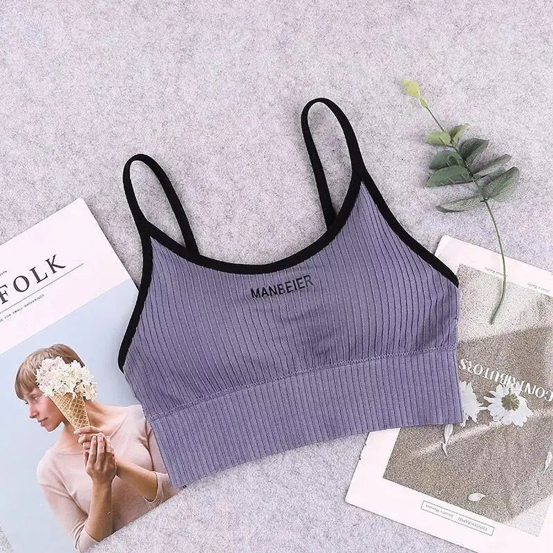 Women's Cotton Sports Bra – Soft Tube Crop Top for Gym, Yoga, or Daily Wear | Comfortable & Breathable Underwear