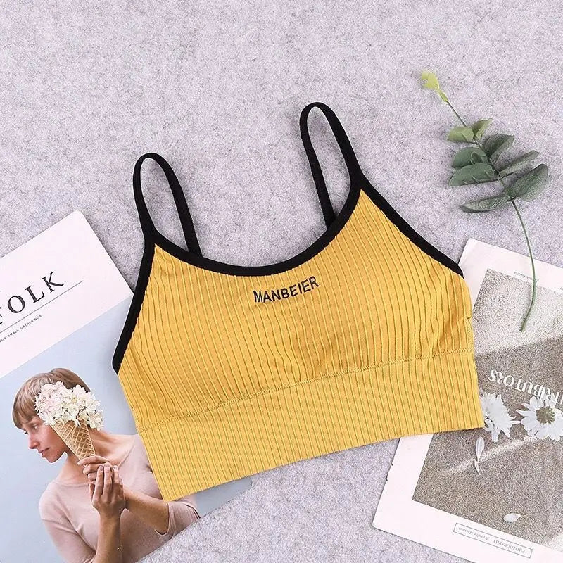Women's Cotton Sports Bra – Soft Tube Crop Top for Gym, Yoga, or Daily Wear | Comfortable & Breathable Underwear