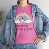 Happiness is a warm puppy T-Shirt, Dog lover gift, Graphic Tee, Animal lover shirt, Cute pet owner present