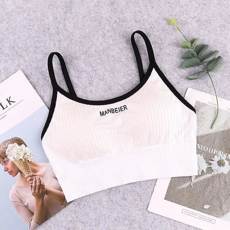 Women's Cotton Sports Bra – Soft Tube Crop Top for Gym, Yoga, or Daily Wear | Comfortable & Breathable Underwear