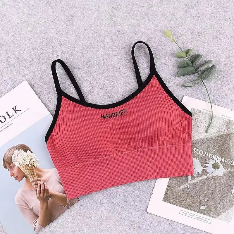 Women's Cotton Sports Bra – Soft Tube Crop Top for Gym, Yoga, or Daily Wear | Comfortable & Breathable Underwear
