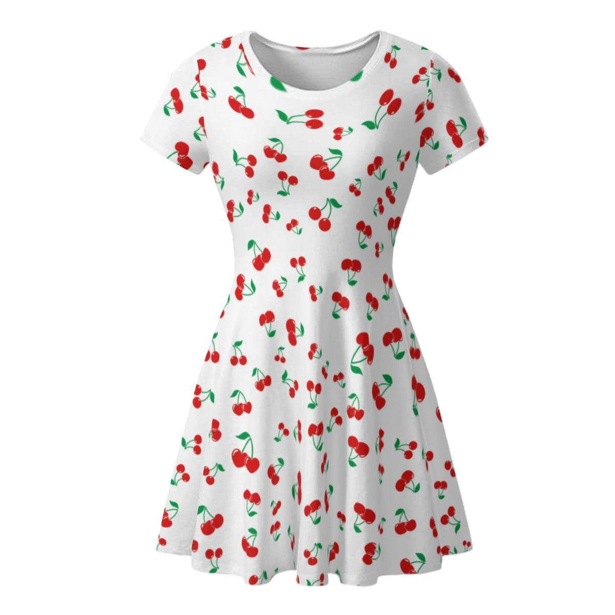 cute summer mini dress Cherry Print A-Line Mini Dress – Cute Short Sleeve Summer Dress – Kawaii  Heaven