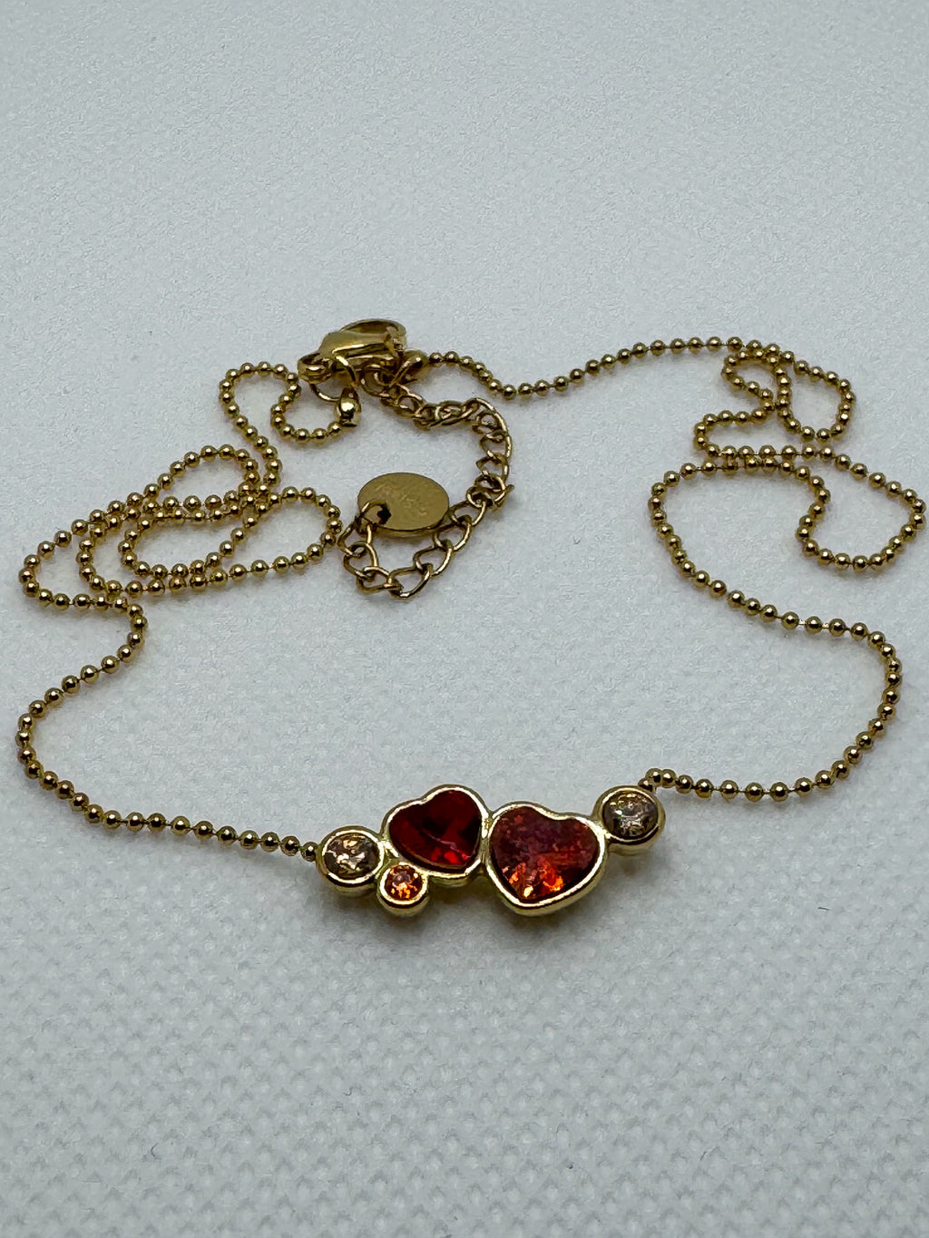 Red Heart Necklace – Stainless Steel Cherry Heart Pendant | Gold & Silver