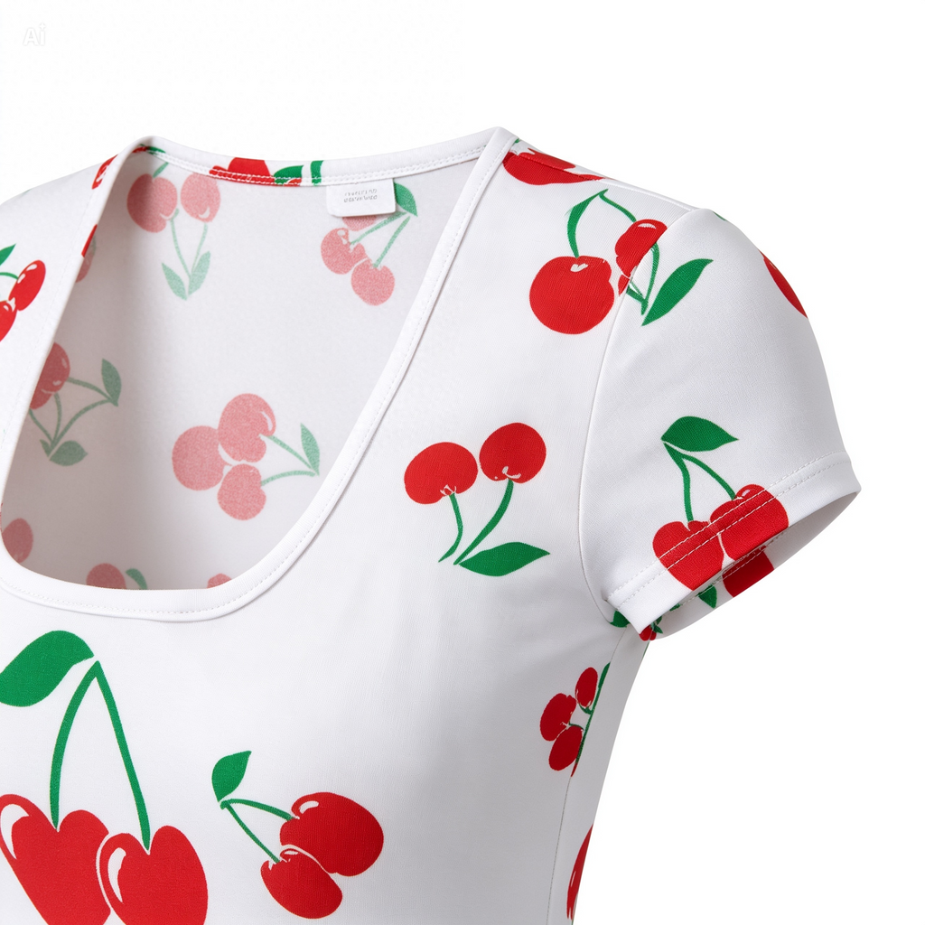 Cherry Athletic Dress – Cute Tennis Dress with Built-In Shorts