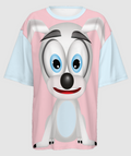 Kawaii Dog Women’s Oversized Short-Sleeve T-Shirt-Heavyweight 225g