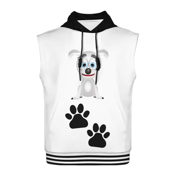 Kawaii dogs sleeveless pullover hoodie