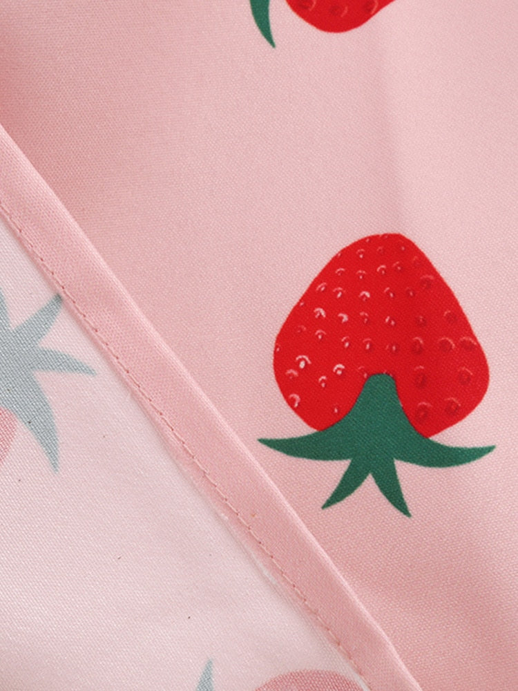 Strawberry Delight a Nostalgic Journey Through 50s Pinup Elegance