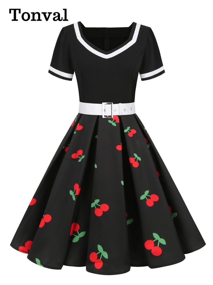Strawberry Delight a Nostalgic Journey Through 50s Pinup Elegance