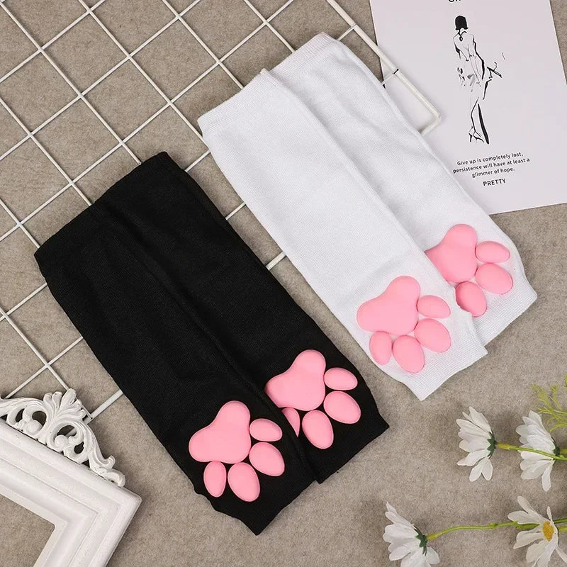 3D Cat Paw Arm Sleeves | Kawaii Sun Protection Sleeves with Cute Kitty Paw Pads for Cosplay & Everyday Wear