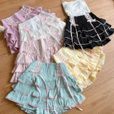 Kawaii Lolita Pleated Skirt – High Waist Pink Bandage Fairycore Y2K Aesthetic | Cute Women’s Faldas Mujer Moda 2025