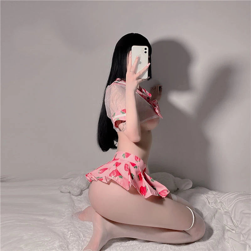 Sexy Sailor suit Strawberry Print