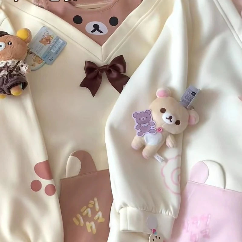 Cute Bear Kawaii Off Shoulder Top
