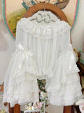 Mikumn Harajuku Y2K Lolita Blouse – Victorian-Inspired Lace Top with Bows & Flare Sleeves