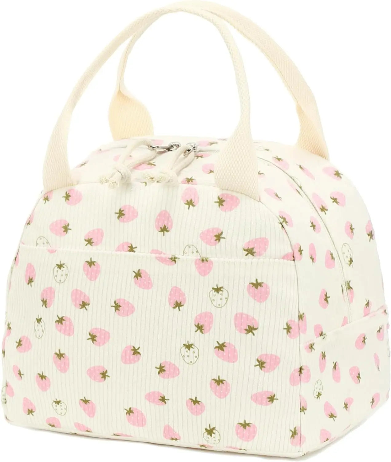 Corduroy Lunch Bag Thermal Insulation Lunch Box Storage Handbag Multifunctional Kid School Cooler Bag Picnic FoodPouch Loncheras