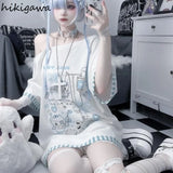 Japanese Anime Oversized T-Shirt – Women’s Summer Off-Shoulder Y2K Top | Casual 2025 Fashion Tee