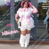 Mikumn Harajuku Lace Ruffle Shorts Skirt – Kawaii Y2K Lolita Bloomers | Elastic Waist Safety Pants