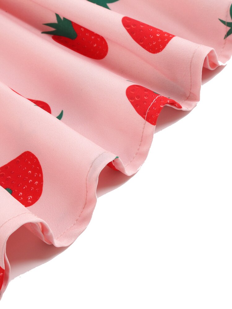 Strawberry Delight a Nostalgic Journey Through 50s Pinup Elegance