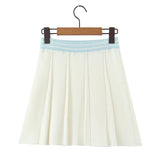 Autumn & Winter Cute Kawaii White Stitching Skirt