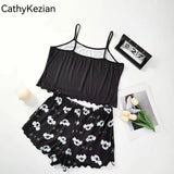 Women’s Pajama Set – Soft Camisole and Shorts Sleepwear | Lightweight, Breathable, Printed Loungewear