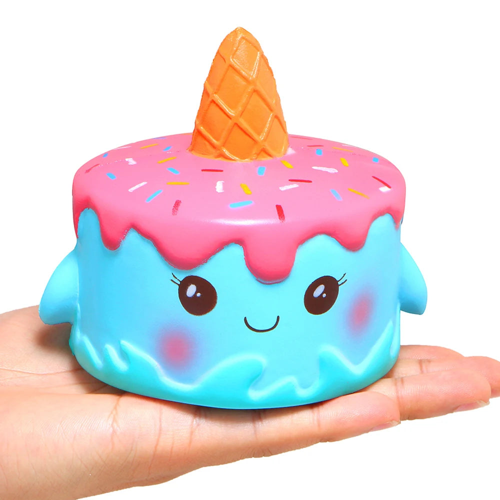 Jumbo Cute Popcorn Cake Hamburger Squishy Unicorn Milk Slow Rising  Squeeze Toy Scented Stress Relief for Kid Fun Gift Toy