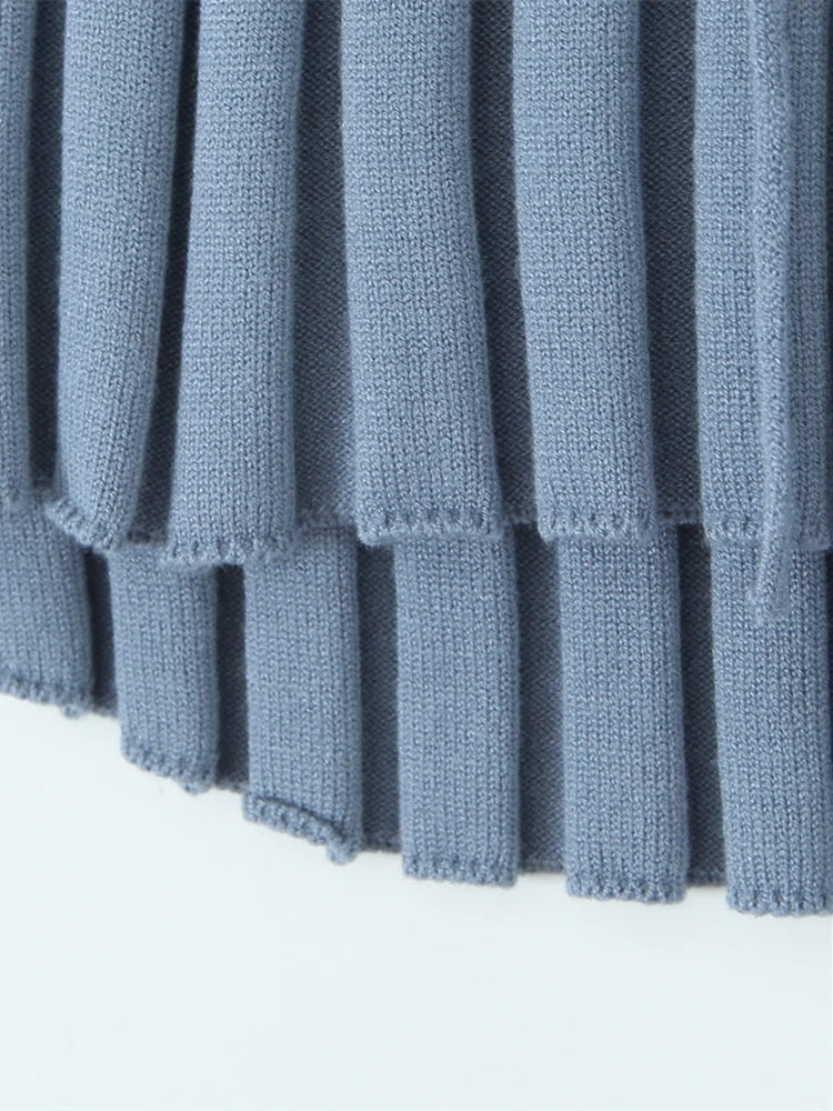 Kawaii Chu Sau Autumn Chic Striped Mini Skirt with Sashes