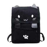 Japanese Stupid Cute 3D Cat Large Capacity Book Bag, Girl Cartoon Backpack, Women's Backpacks