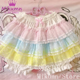 Mikumn Harajuku Lace Ruffle Shorts Skirt – Kawaii Y2K Lolita Bloomers | Elastic Waist Safety Pants