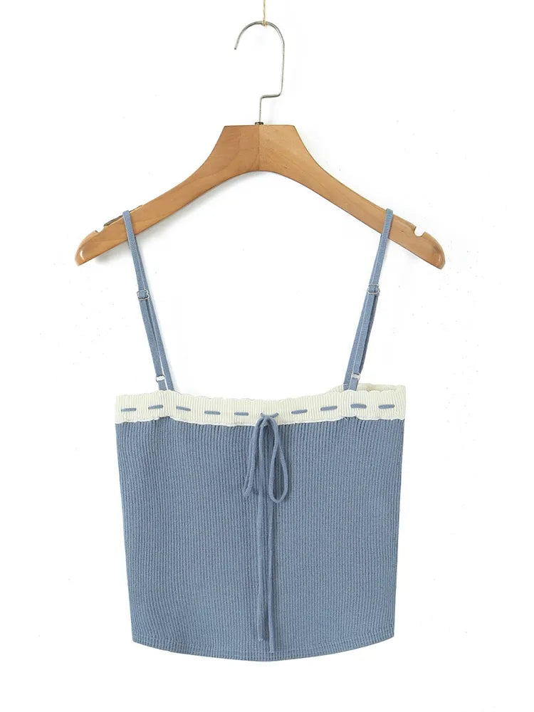Kawaii Chu Sau Autumn Knit Cardigan & Slim Camisole Set