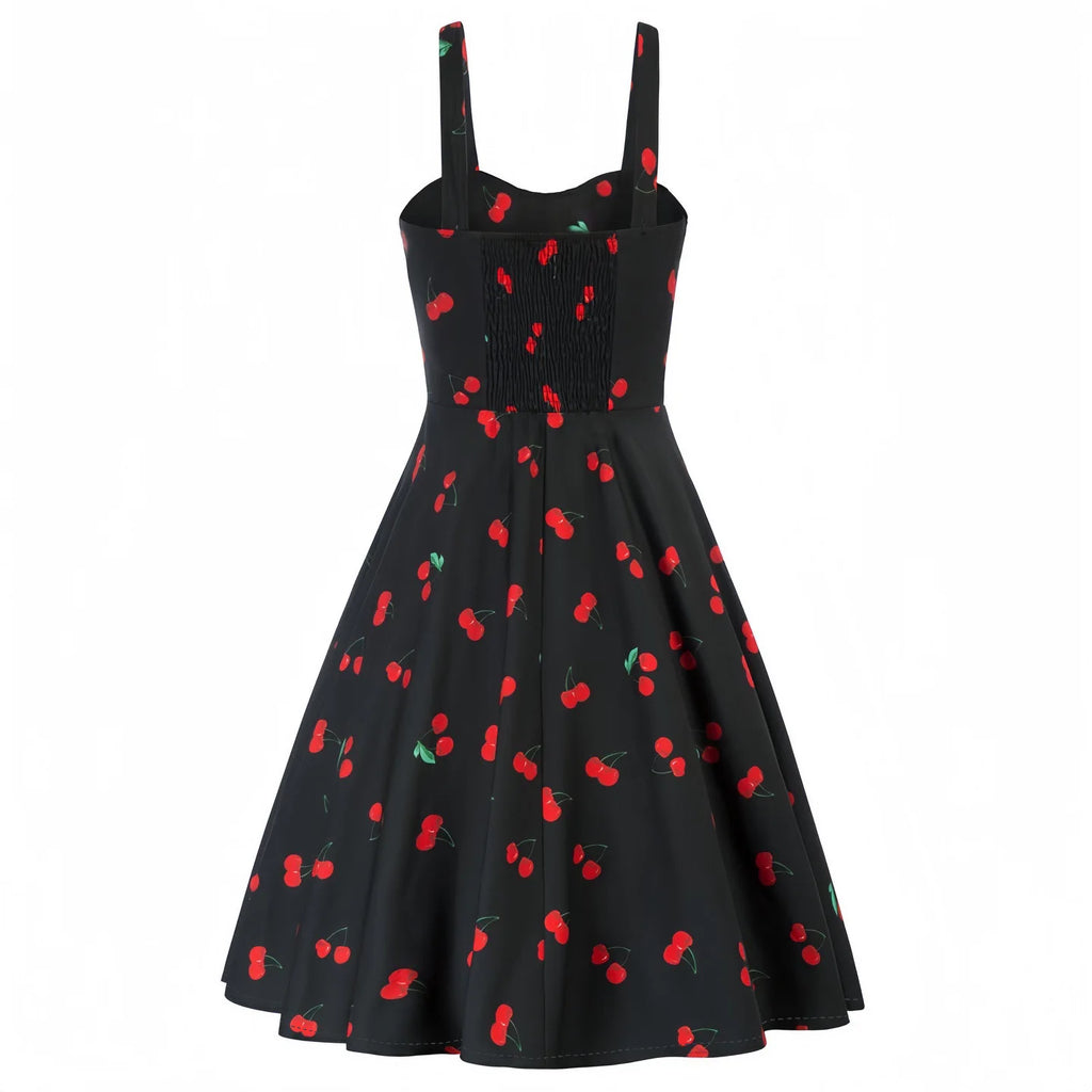 Summer 2024 Vintage Dresses - Strapless Rockabilly Style in Floral, Dot, & Strawberry Prints
