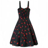 Summer 2024 Vintage Dresses - Strapless Rockabilly Style in Floral, Dot, & Strawberry Prints