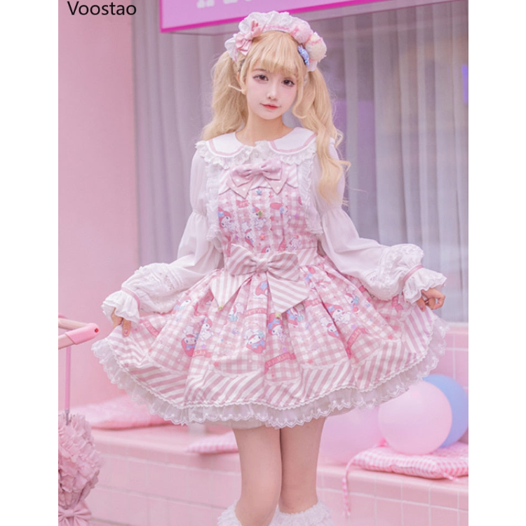 Sweet Lolita Style My Melody Print Dress