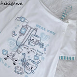 Japanese Anime Oversized T-Shirt – Women’s Summer Off-Shoulder Y2K Top | Casual 2025 Fashion Tee
