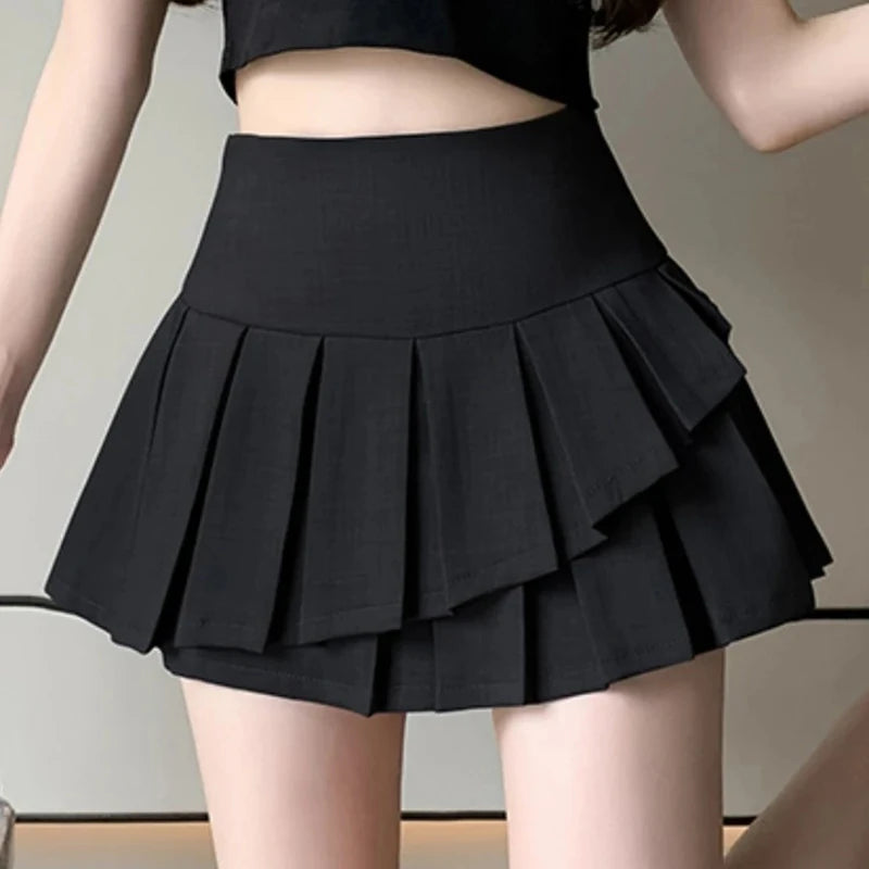 High Waist Pleated Kawaii Skort