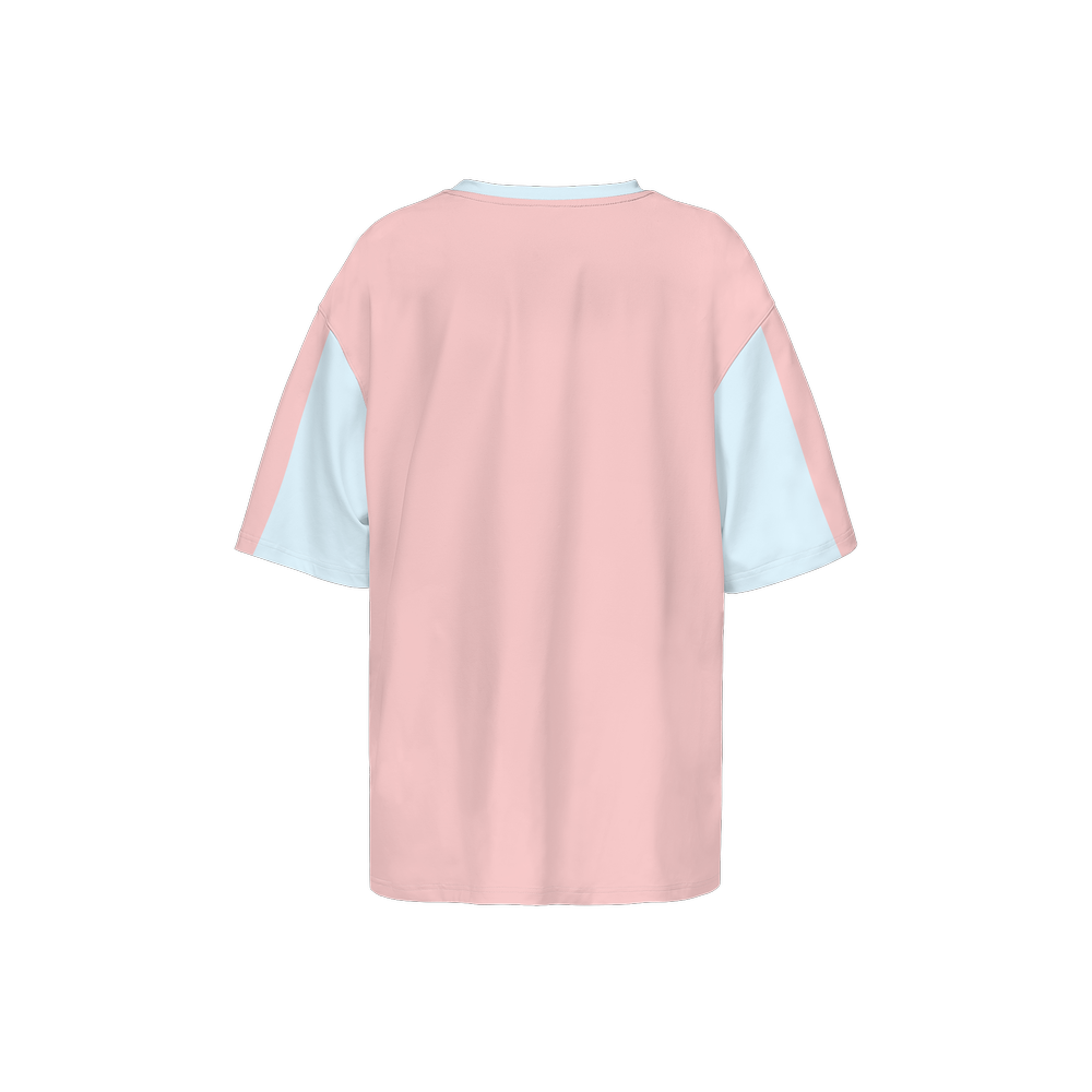 Kawaii Cow Women's Oversized Short-Sleeve T-Shirt-Heavyweight 225g