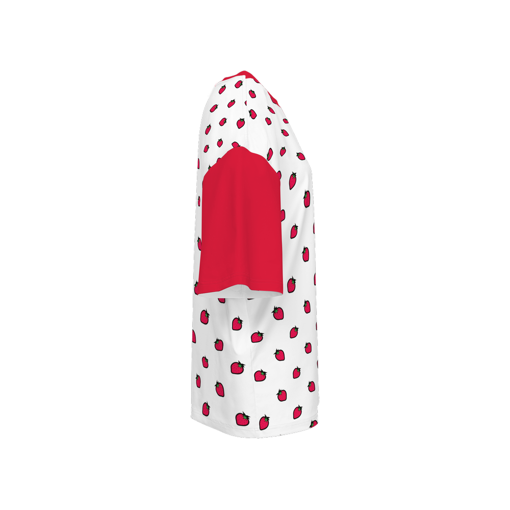 Cute Strawberry Oversized Short-Sleeve T-Shirt-Heavyweight 225g