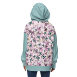 Flowers and Butterflies Pattern Women's Relaxed Fit Hoodie-Super Heavy 375g