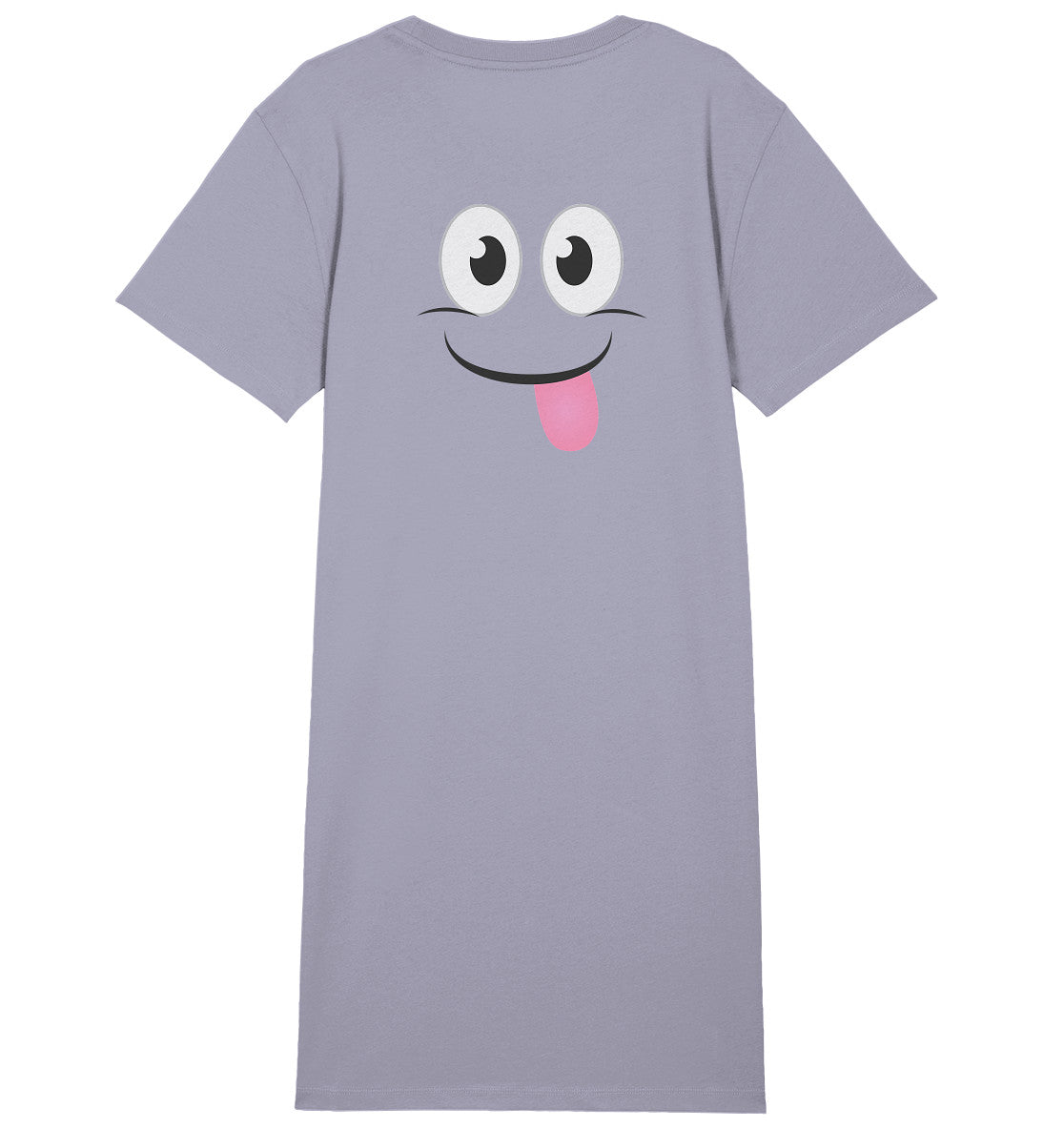 Kawaii Fun Face Ladies Organic Shirt Dress - Sleepwear - Ladies Organic Shirt Dress