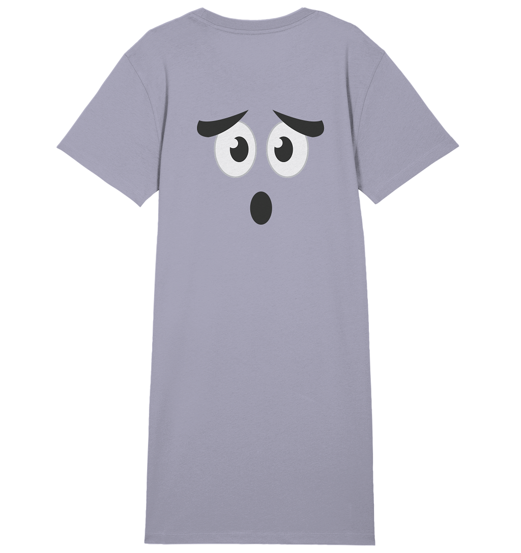 Kawaii Impressive Face Ladies Organic Shirt Dress - Sleepwear