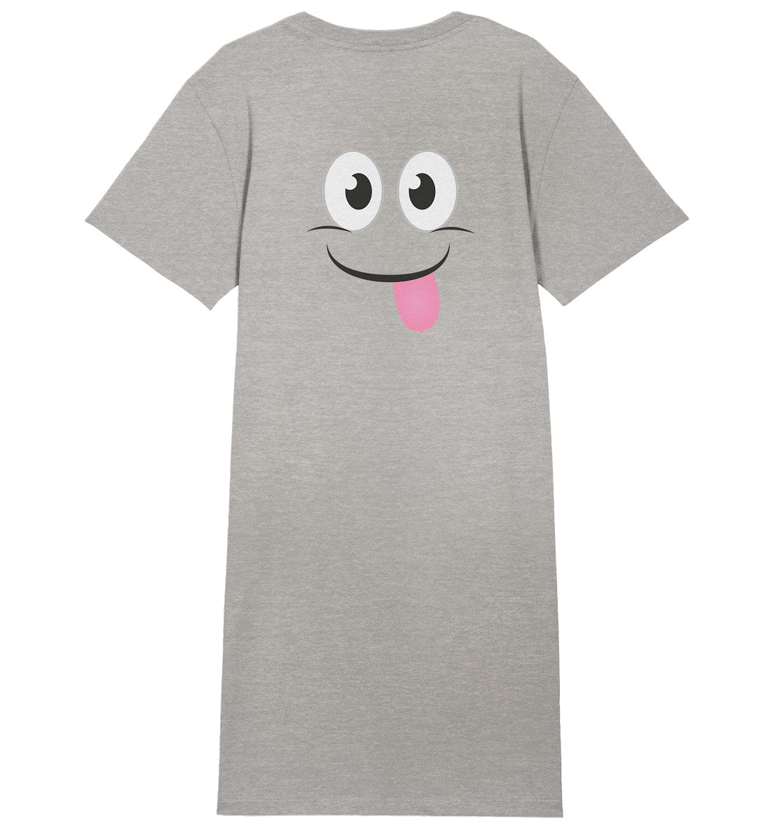 Kawaii Fun Face Ladies Organic Shirt Dress - Sleepwear - Ladies Organic Shirt Dress