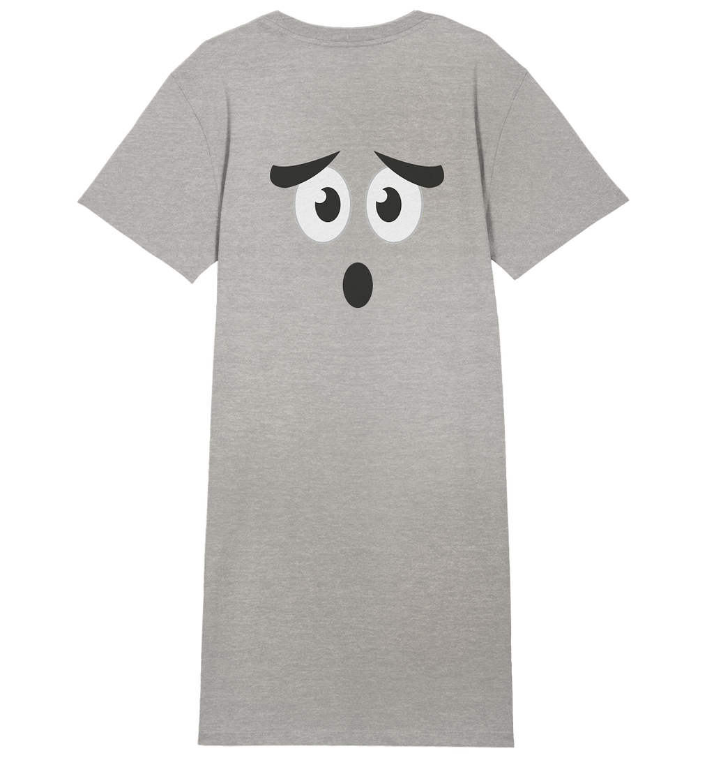 Kawaii Impressive Face Ladies Organic Shirt Dress - Sleepwear