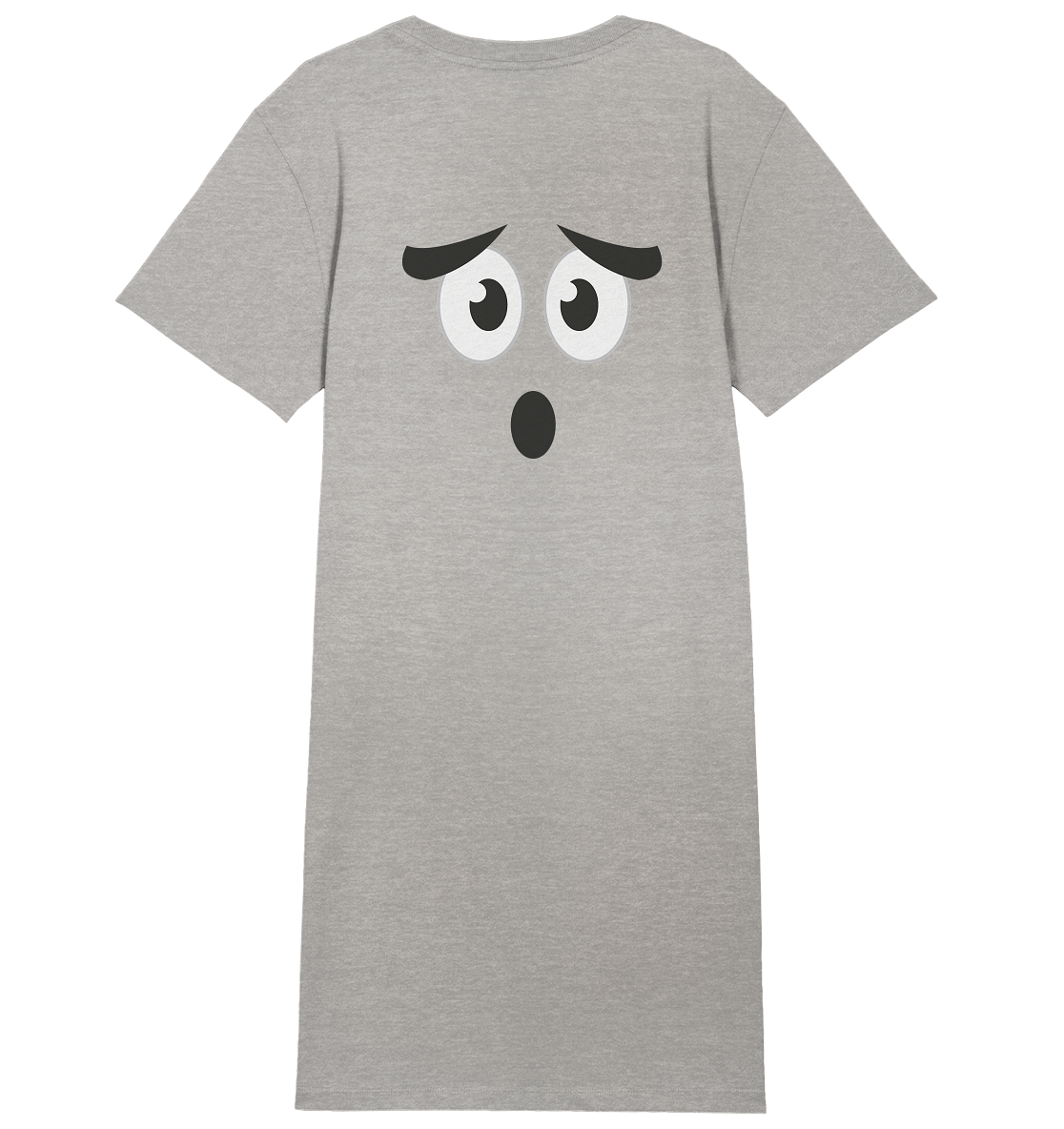 Kawaii Impressive Face Ladies Organic Shirt Dress - Sleepwear
