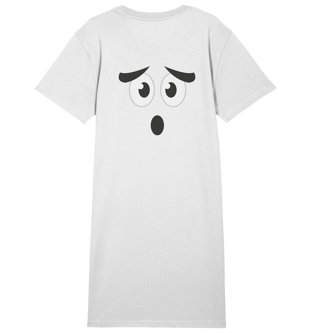 Kawaii Impressive Face Ladies Organic Shirt Dress - Sleepwear