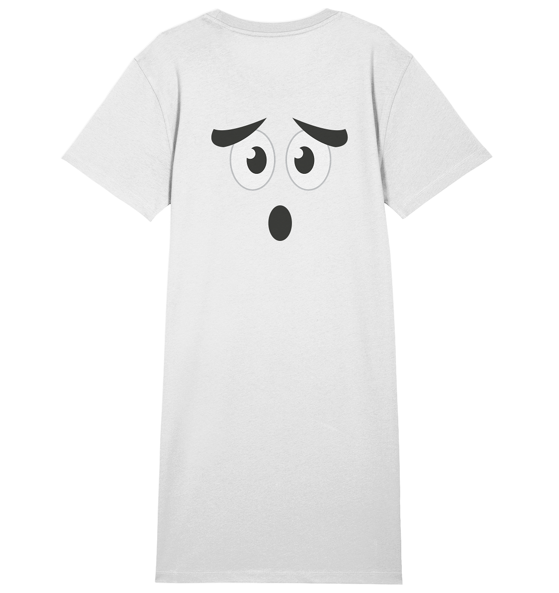 Kawaii Impressive Face Ladies Organic Shirt Dress - Sleepwear