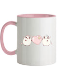 Kawaii Cute Pandas with pink heart - Two-tone Cup