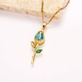 Tulip Bloom Necklace – Gold Plated Tulip Flower Pendant | 5 Colors