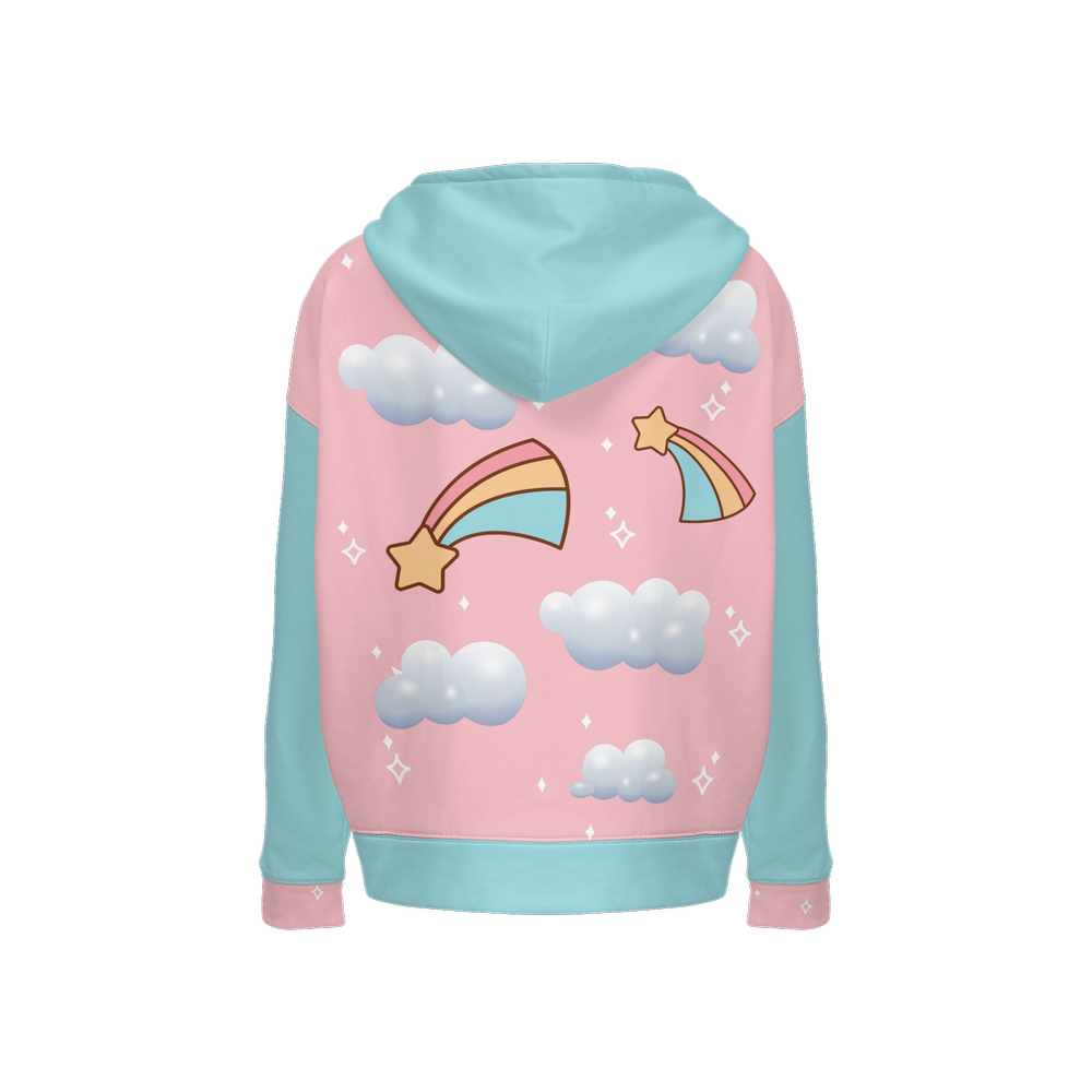 Kawaii Heaven Falling stars Women's Relaxed Fit Hoodie-Super Heavy 375g