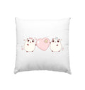 Kawaii Cute Pandas with pink heart - Pillow 40x40cm